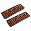 Happyyami 2pcs 13-Column Plastic Chinese Bead Abacus with Contrasting Colored Beads and Mathematics Counting to Build Mental Calculation Skills for Elementary Classrooms and Learning Clubs