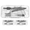Happyyami 3 Boxes Geometry Ruler and Compass Set for Students and Professionals, Metal and Plastic Materials, Efficient Design with Versatile Drawing Tools, for Home Use and Office