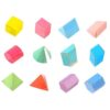 harayaa 12 Pieces Geometric Shapes Ages 7+ Back to School Supplies Geometric Solids