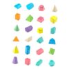 harayaa 24Pcs Geometric Shapes 3D Shapes 24 Shapes Teaching Geometric Solids for Group