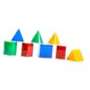 harayaa 8Pcs 3D Geometric Solids Geometric Shapes Blocks Surface Area Volume