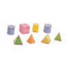 harayaa 8 Pieces Geometric Blocks Toy 3D Shape Pattern Block Manipulatives Learning Educational Model Translucent Construction Suitable for, 8 Pieces