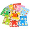 harayaa Children Memory Game Wooden Matching Board Game Set with Flip Hinged Tiles Picture Prompts and Rounded Corners Suitable for Parent Child Play Classroom Activities Homeschool, Small