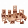 harayaa Children Shape Puzzle Wooden Animal Puzzle Tray Puzzle Matching Puzzle Beech Wood Tray with Animal Cut Outs Suitable for Focus Building Activities and Preschool classrooms