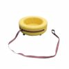 harayaa Children Training Scooter Pull Cart Wagon Tug Car PU Leather PVC Wood Stitched Seat Smooth Edges Quiet Wheels Suitable for Group Activities Teacher Guidance School Outdoor Games, Yellow