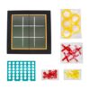 harayaa Four in Row Board Game Portable 2 in 1 Foldable Tic Toe Connect Strategy Desktop Game Suitable for Kids Adults Family Travel Home 30cmx30cm
