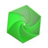 harayaa Hexagon Tricky Toy Picky Pad Sensory Toy Hand Practice Toy Finger Exercise Sport Toy with PP Material for Office Desk Decor Travel, Green, L