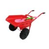 harayaa Kids Wheelbarrow Toy Child Pushcart Cart Barrel Spade Kit with Wearable Wheels Pp Material Lightweight Portable Design Engaging Educational Activity S, Red