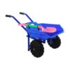 harayaa Kids Wheelbarrow Toy Child Pushcart Cart Barrel Spade Kit with Wearable Wheels Pp Material Lightweight Portable Design Engaging Educational Activity S, Blue Red