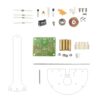 harayaa Science Education Toy Electromagnetic Swing Experiment Kit STEM Physics Kit DIY Technology Project Magnet Induction Set PC Polycarbonate Construction, Without Cord