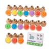 harayaa Wooden Alphabet Number Stamp Supplies Math Learning Stampers for