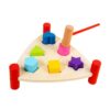 harayaa Wooden Pound Toy Interactive Hammer Toy Pounding Bench Mallet Set Promotes Fine Motor Skills Made from Sturdy Wood Suitable for Preschool Children GIF, Triangle