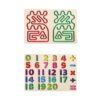 harayaa Wooden Tracing Board Pen Control Training Reusable Tracing Writing Board Fine Motor Handwriting Practice Board with Sturdy Wooden Build F, Number