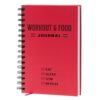 Hardcover Fitness & Food Journal - Nutrition & Workout Planner for Men & Women - A5 Sturdy Workout Log Book to Track Diet, Gym & Home Workouts - Blush Pink