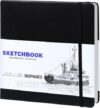 Hardcover Sketch Book, 110lb/180GSM Sketchbook for Drawing Painting, 160 Pages/80 Sheets Square Sketch Pad, 8×8 in Drawing Book Art Supplies for Teens, Adults, Artists