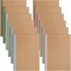 Harloon A5 Composition Notebook Journals 8 x 5.75 in College Ruled Kraft Notebooks with Rainbow Spines Small Lined Composition Book for Office Home(Vivid Color,12 Pcs)