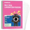 HARTWII 50 Pack Self-Sealing Laminating Pouches 5x7 Inch,10 Mil Thick Double-Sided Self Adhesive Lamination Pouches,Waterproof Photo Laminating Sheets No Laminator Machine Need