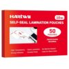 HARTWII 50 Pack Self Sealing Laminating Pouches for Small Business Card,10 Mil Thick Waterproof Double-Sided Self Adhesive Laminating Pouches,2.6x3.9 Inches, No Laminator Machine Needed