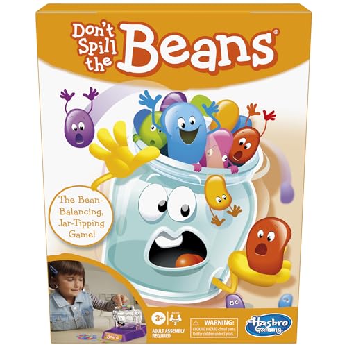 Hasbro Gaming Don't Spill The Beans Game for Kids, Easy and Fun Balancing Game for Children Ages 3 and Up, Easter Gifts for Boys and Girls, Preschool Games for 2 Players, Kids Board Games