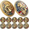 HASRLWINS 20Pack 250th Anniversary Coins USA American Patriotic Collectible 250 Year of Freedom Merchandise for Celebration Coin Gift Style1