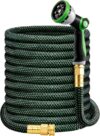 HBlife 150ft Garden Hose, Non Expandable Garden Hose with 10 Function Sprayer Nozzle, Flexible Lightweight Water Hose for Yard, Lawn, Car Wash and Outdoor