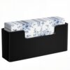 HBlife Acrylic Guest Towel, Paper Napkin Holder for Bathroom - Black Waterproof Vertical Stand, Disposable Paper Hand Towel Dispenser, Modern Table Tray for Kitchen, Home, Hotel, Office