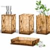 HBlife Bathroom Accessories Set, Acrylic Bathroom Counter Set of 4