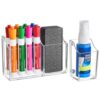 HBlife Magnetic Dry Erase Marker Holder Set for Whiteboard, Non-slip Magnet Acrylic Pen Pencil Holder for Refrigerator Fridge, Locker Organizer Accessories for School Classroom Office Home