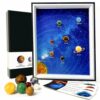 HCOREY Solar System Project Kit for Kids 8-12, 8 Real Gemstone Planets