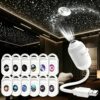 HD 2-in-1 Space Projectors Night Light 360 Rotating Galaxy Light Star Projectors USB Powered Smart Night Light Projector Plug，with 12 Films
