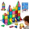 HDCooL Magnetic Tiles, 32 PCS Giant Magnetic Tiles with Iron Box, Choke-Proof Design with Strong Magnets, STEM Educational Toys for Kids Ages 3+, Portable Building Blocks Gift for Boys/Girls
