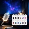 HD Holographic Night Light Projector, 2-in-1 Galaxy Star and Ocean Projector with Interchangeable Films, 360 Rotating USB Powered Ceiling Projection Lamp for Bedroom Car Decor (12 Projection Films)