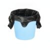 HDPE Vest-Style Trash Bags with Handles, Black Waste Liners for Kitchen and Office Use, 50 Count