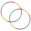 hdsgds 2 Pcs Hula Hoop, 59cm 8-Section Detachable & Adjustable Hula Hoop, Lightweight Play Circle for Indoor Outdoor Active Games, Gift for Toddlers Girls Boys