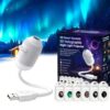 HD Smart Dynamic 5D Holographic Night Light Projector, 2-in-1 360° Rotating USB Powered Plug and Play hd Star Projector with 24 Films for Bedroom Decor & Relaxation (with 6 Films)