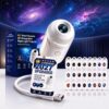 HD Smart Dynamic 5D Holographic Night Light Projector, 2-in-1 Galaxy Projector Night Light for Bedroom, Plug and Play HD Star Projector with 24 Ocean Films, 360° Rotating USB Ceiling Light (24PCS)