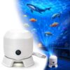 HD Smart Dynamic 5D Holographic Night Light Projector, 360° Rotating Galaxy Star Projector with Touch Control, USB Powered Dimmable Ceiling Projector for Bedroom, Room Decor (Ocean)