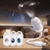 HD Smart Dynamic 5D Holographic Night Light Projector, Plug and Play, USB (With 6 Films)