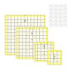 Headley Tools Quilting Rulers,4 Square Ruler Quilting Templates(4.5",6", 9.5",12.5"),Fabric Cutting Ruler Acrylic Rulers for Quilting and Sewing,with Non-Slip Rings 20 Pieces, Yellow