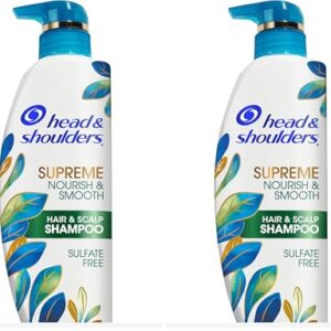 Head & Shoulders Supreme Sulfate Free Nourish & Smooth Shampoo 11.8oz (Pack of 2)