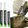 Headstone Lettering Paint,Grave Inscription Pen,Tombstone Marker Waterproof Stone Touch-Up Pen for Gravestone Lettering,Memorial Inscriptions Restoration (White)