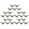 HEALEEP 50pcs Vintage Brown Iron Photo Frame Corner Protectors for Notebooks and Albums, Easy Installation Triangle Edge Corner Guards for Professional Needs and Personal Use
