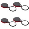 Healeved 4pcs Pocket Magnifier for Reading 10x Mini Foldable Magnifying Glass with Artificial Leather Cover Compact Handy Design for Exploring Nature and Travel