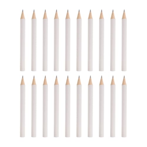Healeved 50pcs Pre-sharpened Mini Golf Pencils White Short Wooden Lead Pencils Individually Wrapped Compact Design for Golf Bag Side Pocket and Score Card Holder for Tournaments