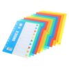 Healeved A4 Binder Dividers 11-Hole Numbered 1-10 Set, Pastel Colored Loose-Leaf Index Tabs for Office Filing and Notebook Organization, Sturdy Paper Separators for Ring Binders