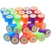 Healifty 26pcs Multi-Color Plastic Number Stamps with Mathematical Symbols, Sturdy Hard Plastic Material, Cartoon Shape, for Learning and Party Bag Fun