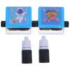 Healifty 4 Set Math Roller Stamps for Plastic Material and Ink Featuring Instant Math Problems and Adjustable Questions for Preschool