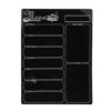 Healifty Black Magnetic Dry Erase Board for Refrigerator with Waterproof PVC Surface, Reusable Weekly Schedule Planner and Menu Organizer for Smooth Metal Surfaces
