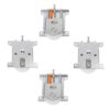 HEALLILY 4pcs Heavy Duty Sliding Closet Door Roller Pulley Set Metal Sliding Door Rollers with High Bearing Design and Silent Smooth Movement for Closets and Kitchens
