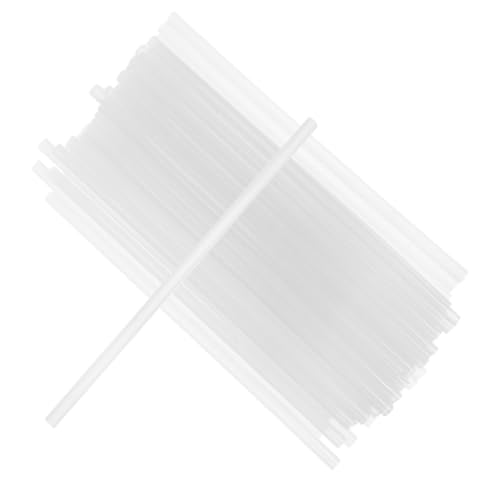 Healvian 100pcs Bulk Hot Melt Glue Sticks White High Temperature Adhesive for Fast Bonding Versatile Material Compatibility, Thermoplastic Resin, 7x150mm for Wood and Metal, for Car Dent